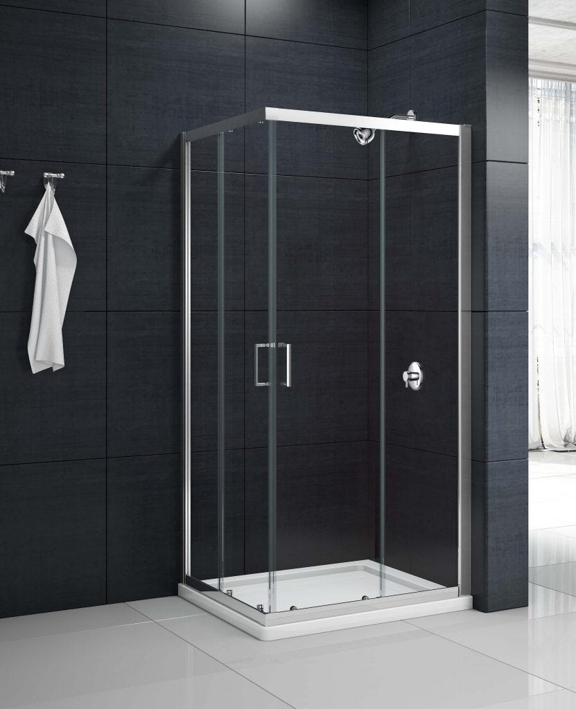 Corner store shower enclosures