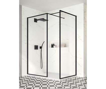 8mm Framed Wetroom Panels - Black