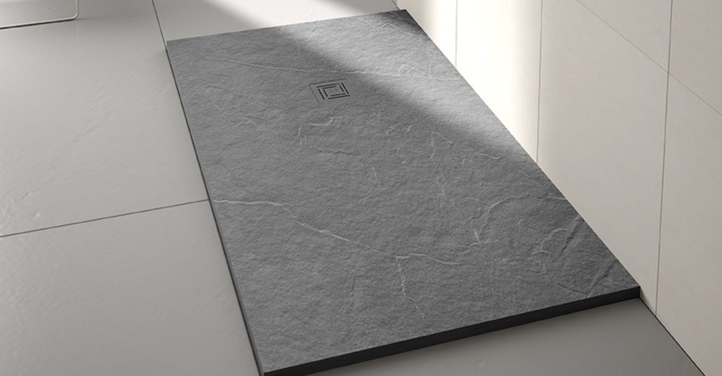 Merlyn Walk-in shower featuring 8mm Shower Wall Panel in Brushed Bronze
